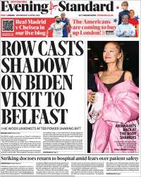 Portada de Evening Standard (Reino Unido)