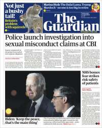 Portada de The Guardian (Reino Unido)