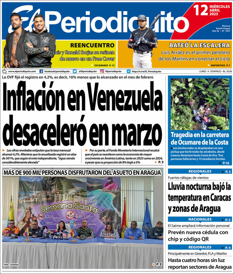 Portada de Periodiquito de Aragua (Venezuela)