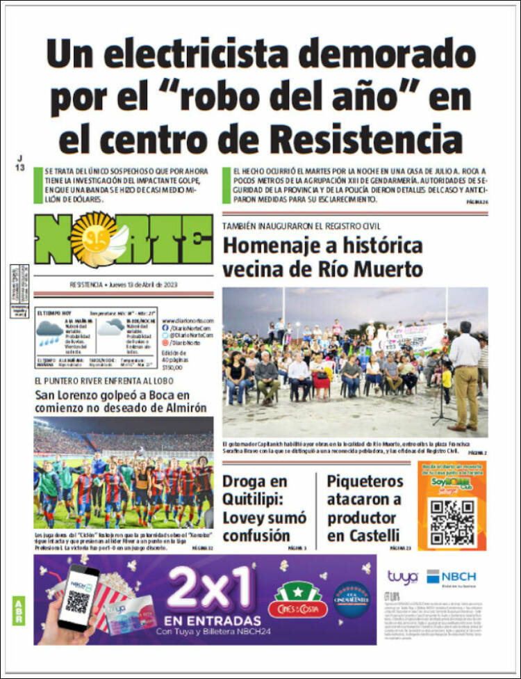 Portada de Diario Norte (Argentina)