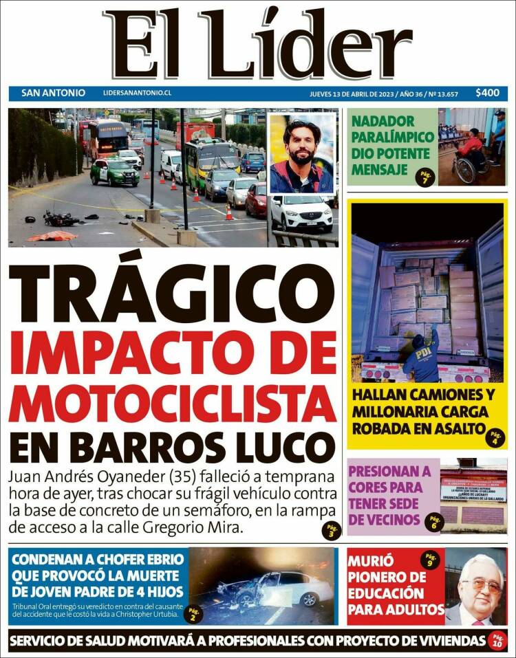 Portada de Lider de San Antonio (Chile)