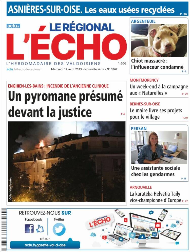 Portada de L'Echo de la Haute-Vienne (France)