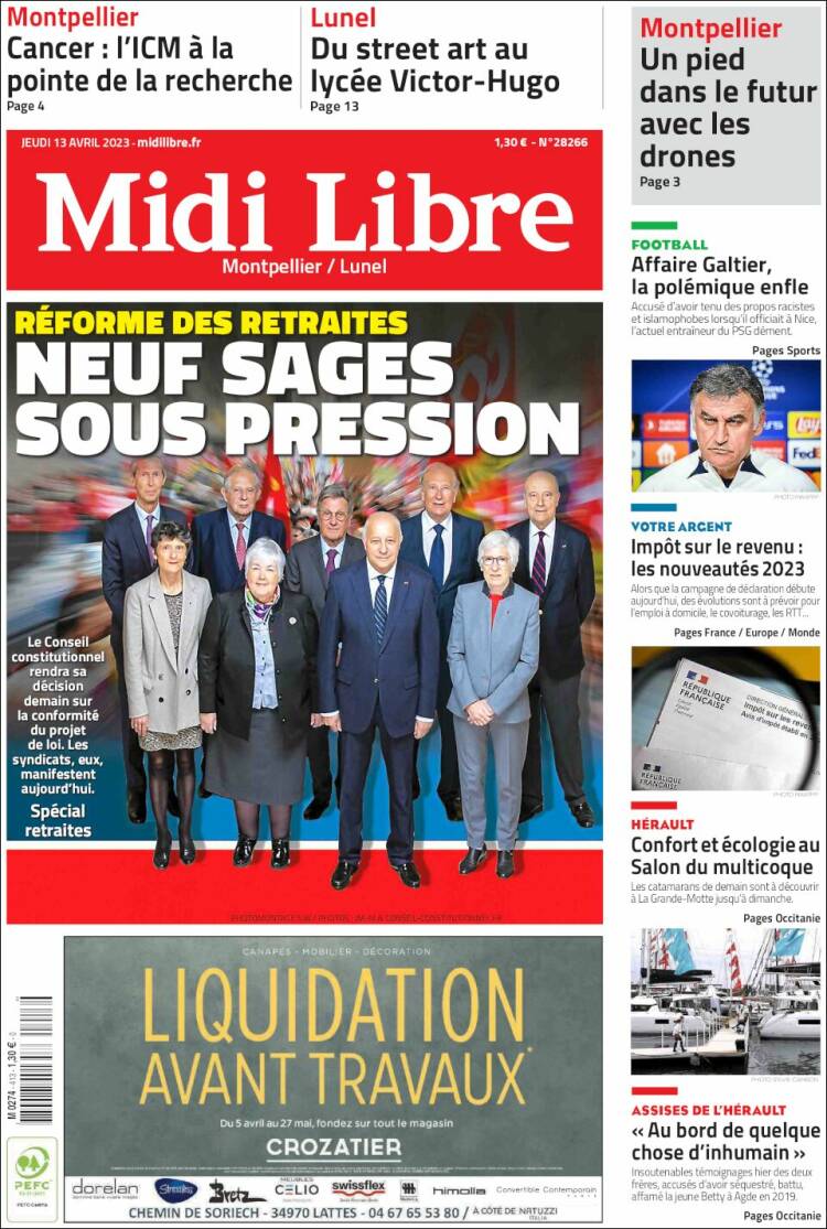 Portada de Midi Libre (France)