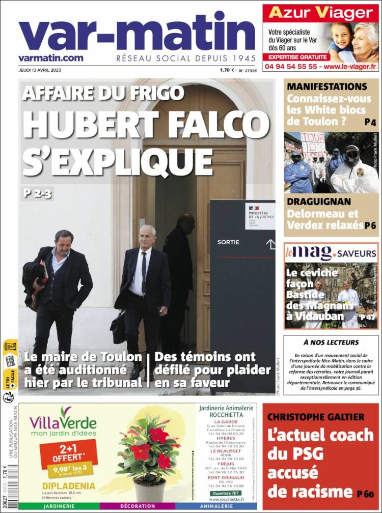 Portada de Var-Matin (France)