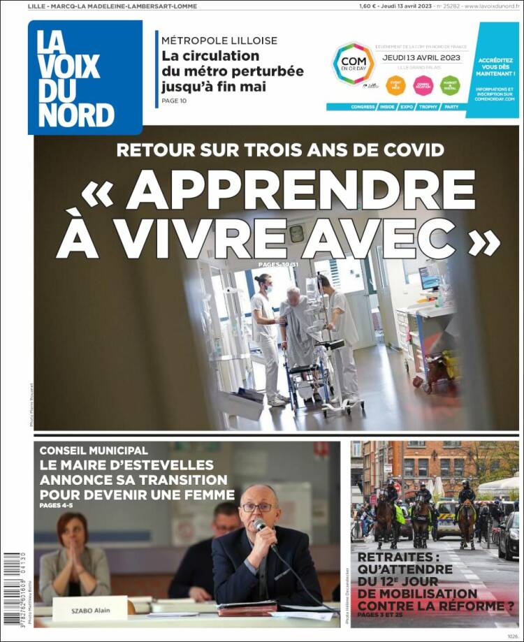 Portada de La Voix du Nord (France)