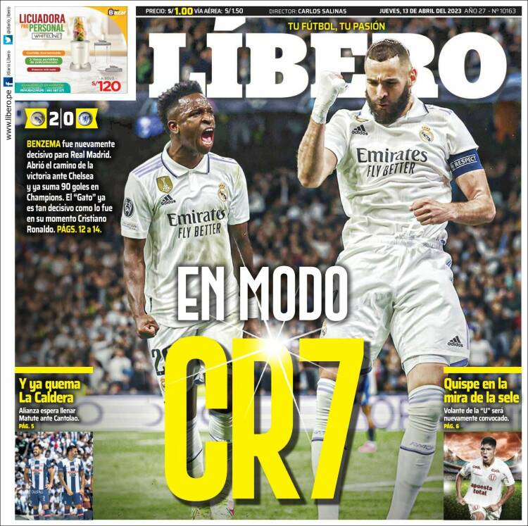 Portada de Líbero (Per&uacute;)