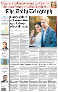 Portada de Daily Telegraph (Reino Unido)
