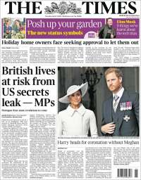 Portada de The Times (Reino Unido)