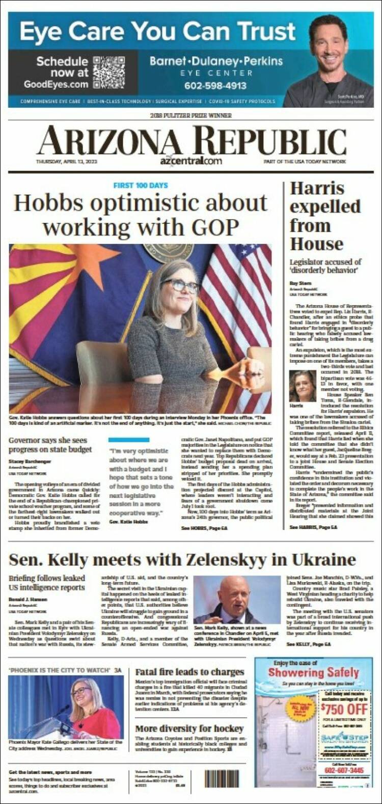 Portada de Arizona Republic News (USA)