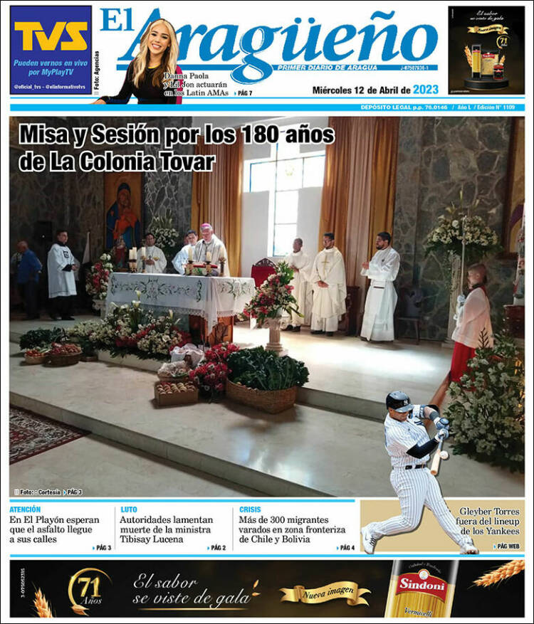 Portada de El Aragüeño (Venezuela)