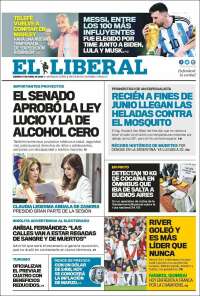 Portada de Diario El Liberal (Argentina)