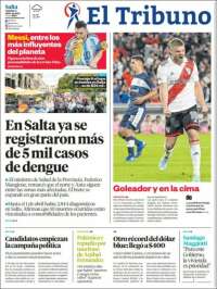 Portada de El Tribuno - Salta (Argentina)