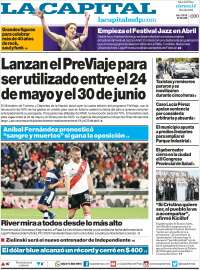 Portada de Diario La Capital - Mar del Plata (Argentina)