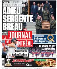 Portada de Le Journal de Montréal (Canadá)