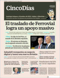 Portada de Cinco Días (Espa&ntilde;a)