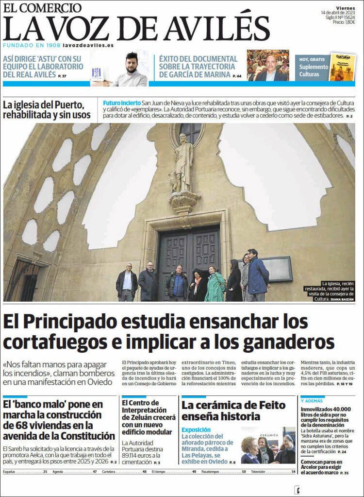 Portada de El Comercio - Avilés (Espagne)
