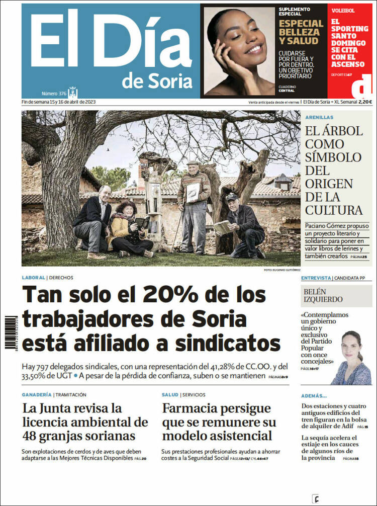 Portada de El Día de Soria (Espagne)