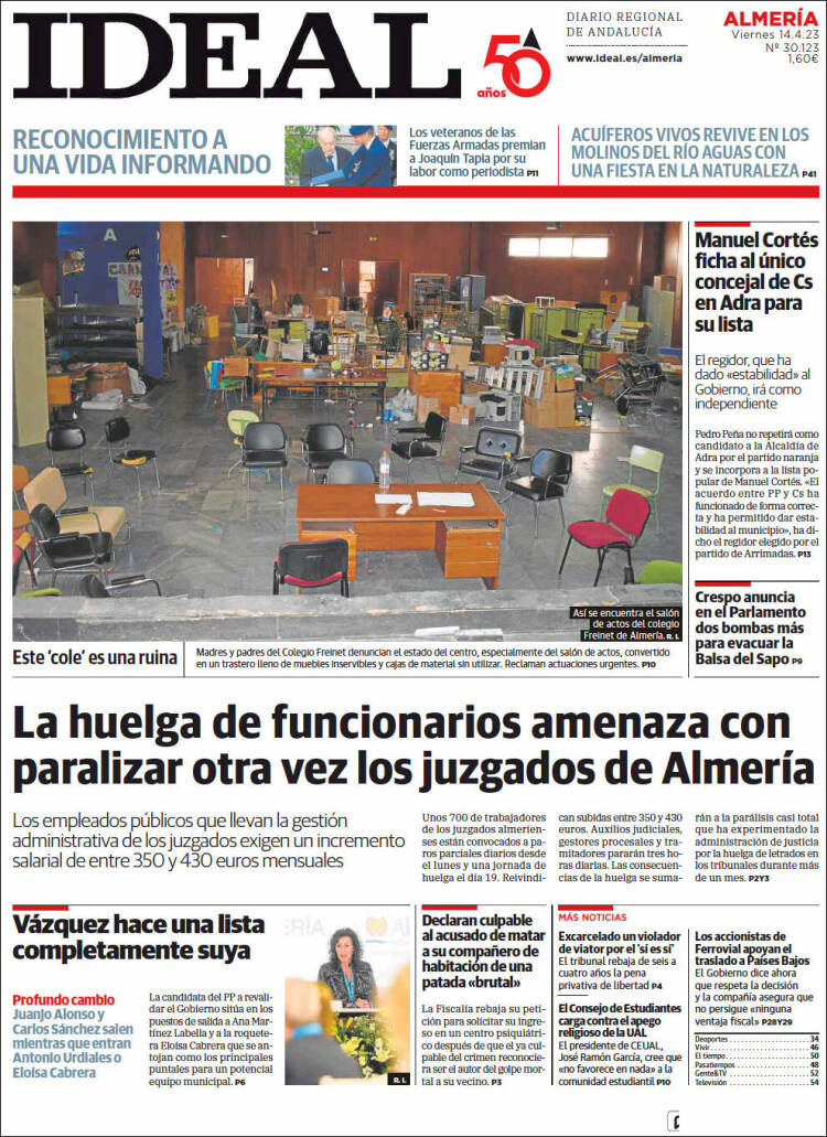 Portada de Ideal Almeria (Espagne)