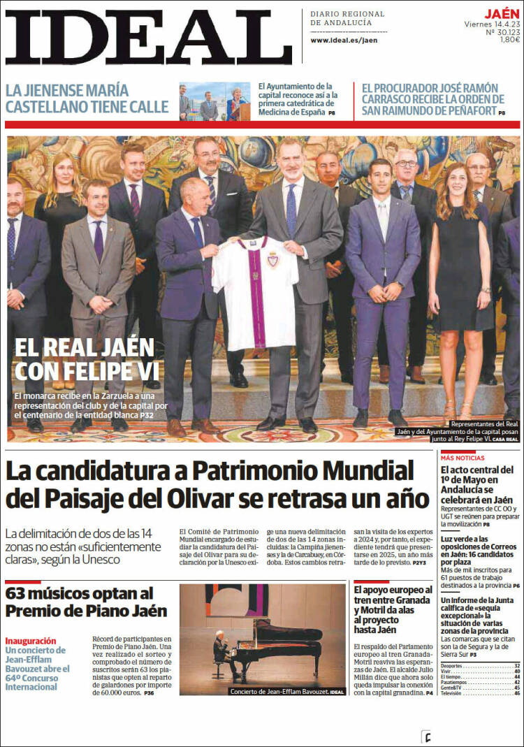 Portada de El Ideal de Jaén (Espagne)