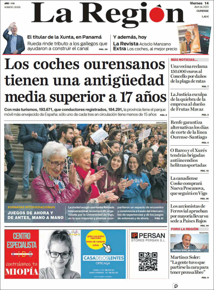 Portada de La Región de Ourense (Espagne)
