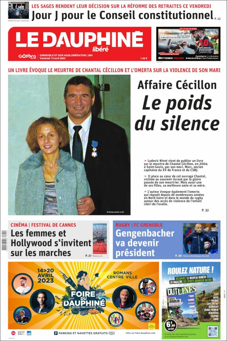 Portada de Le Dauphiné Libéré (Francia)