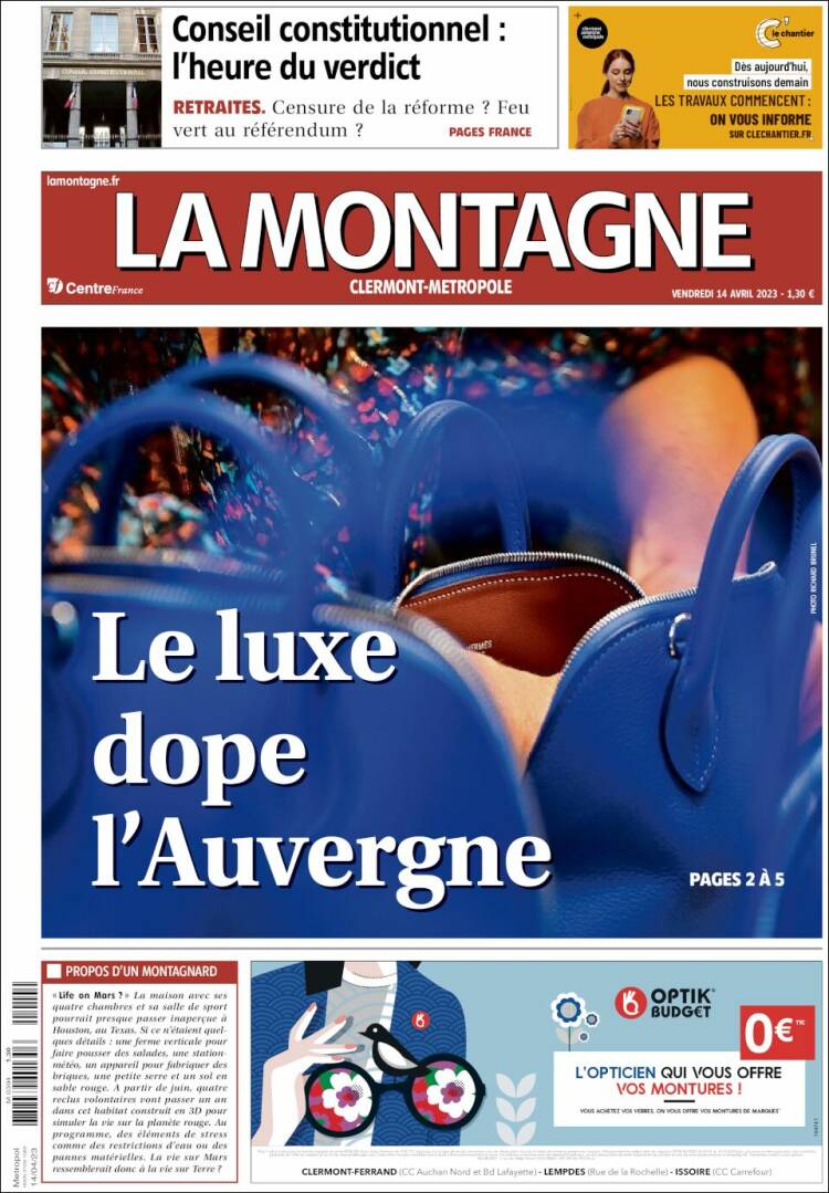 Portada de La Montagne (Francia)