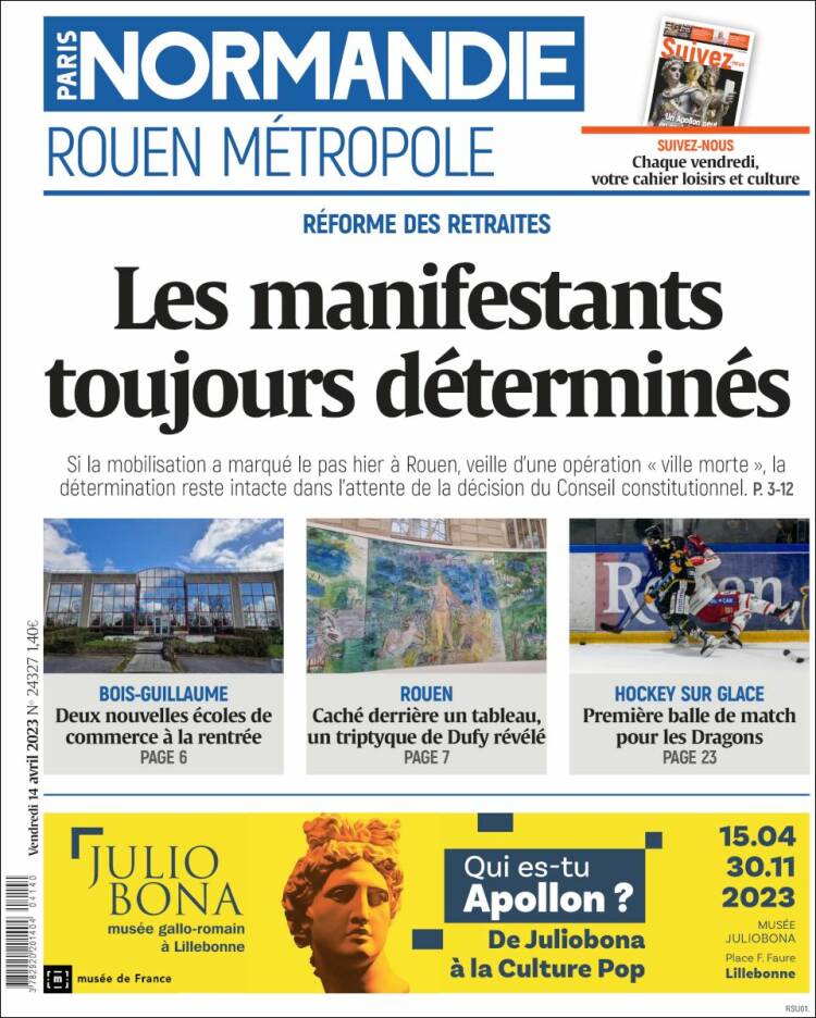 Portada de Paris Normandie (Francia)