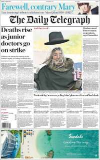 Portada de Daily Telegraph (Reino Unido)