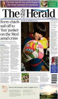 Portada de The Herald (Reino Unido)