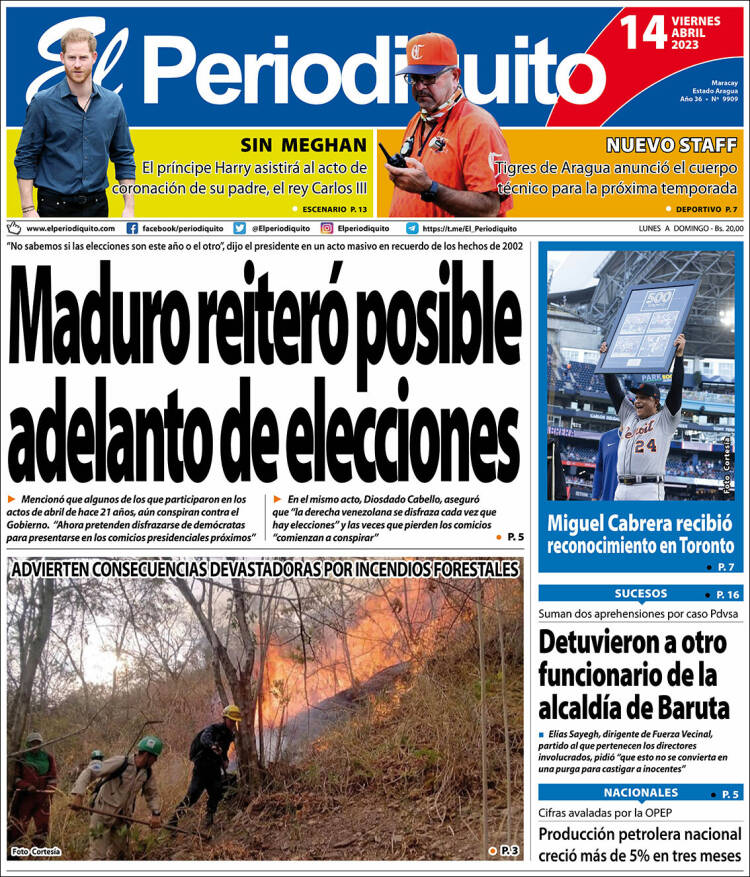 Portada de Periodiquito de Aragua (Venezuela)