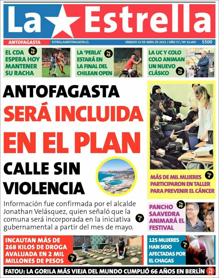 Portada de La Estrella del Norte (Chile)