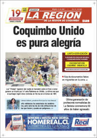 Portada de Diario La Región de Coquimbo (Chile)