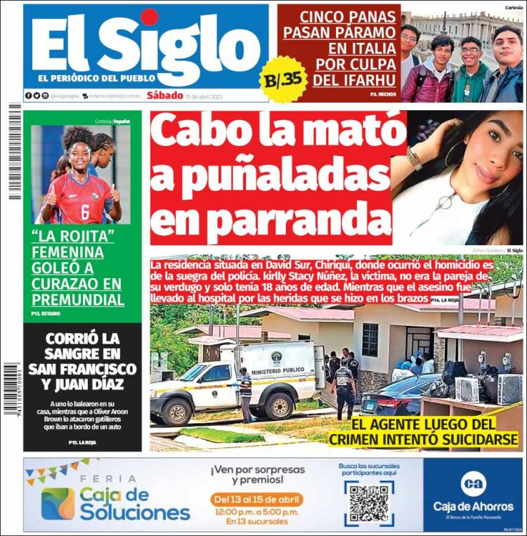 Portada de El Siglo (Panam&aacute;)
