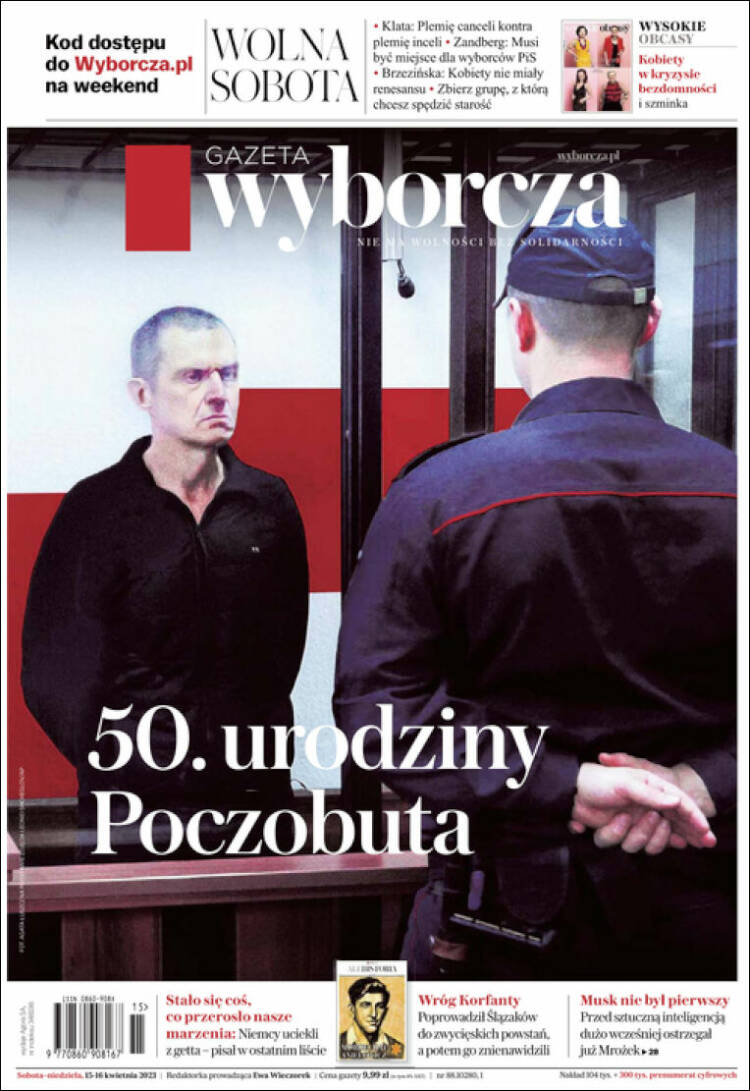 Portada de Gazeta Wyborcza (Polonia)