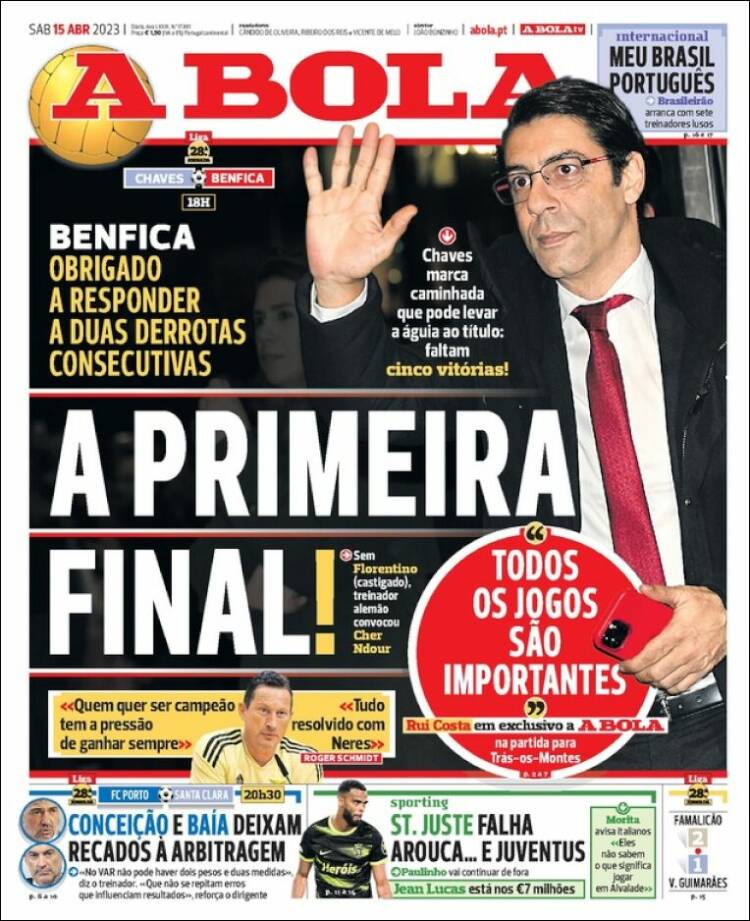 Portada de A Bola (Portugal)