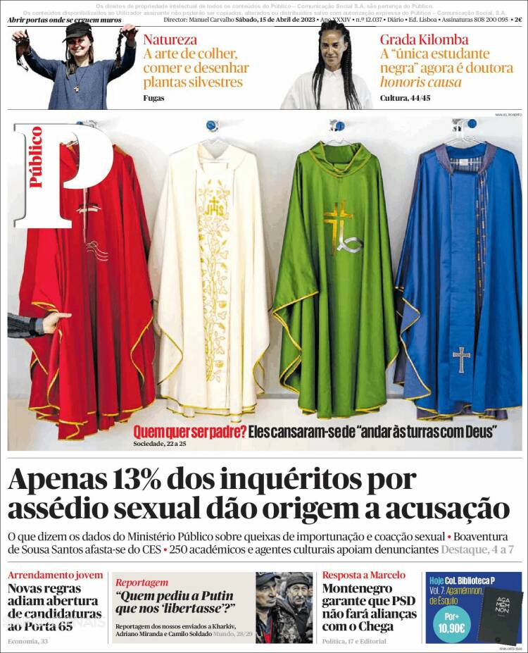 Portada de Público (Portugal)