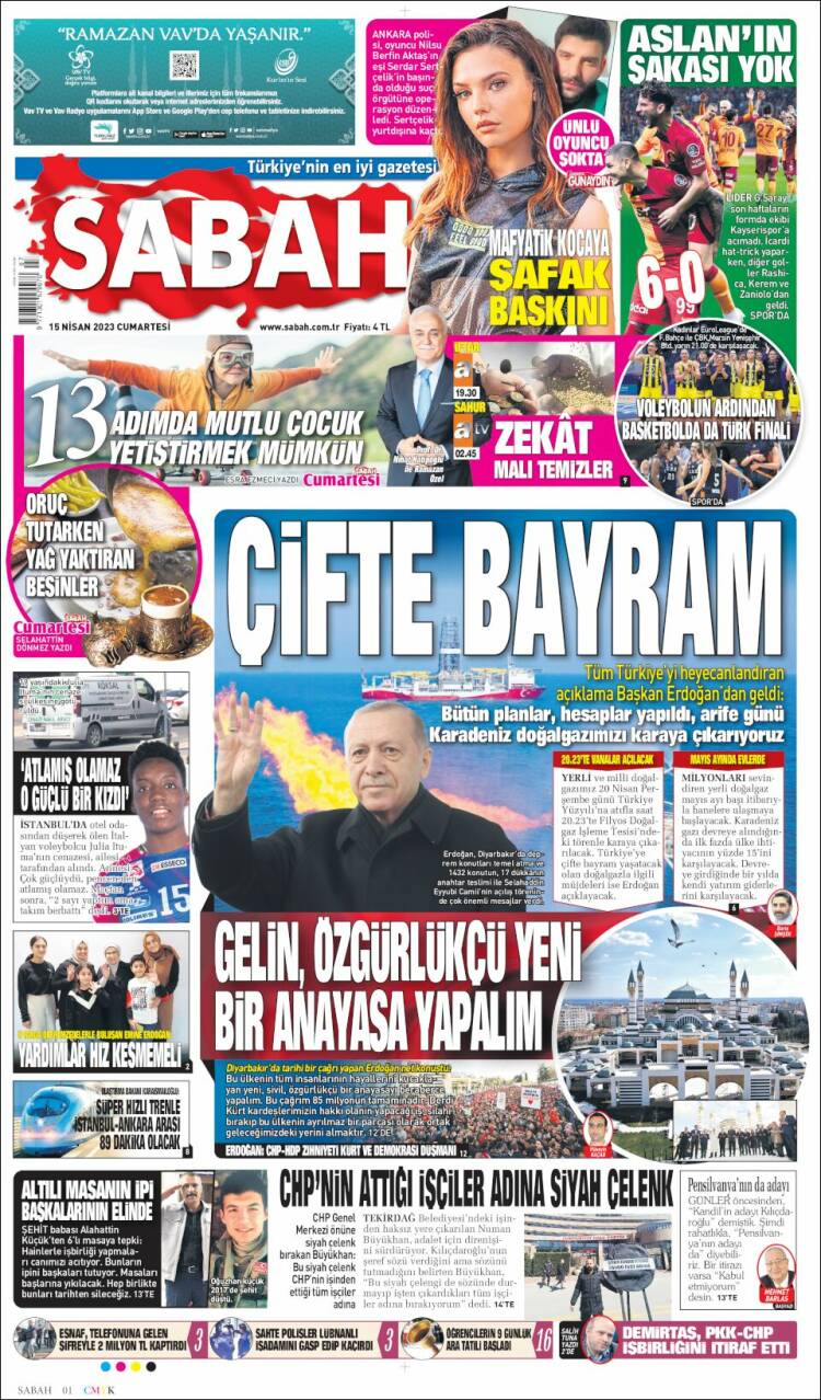 Portada de Sabah (Turqu&iacute;a)