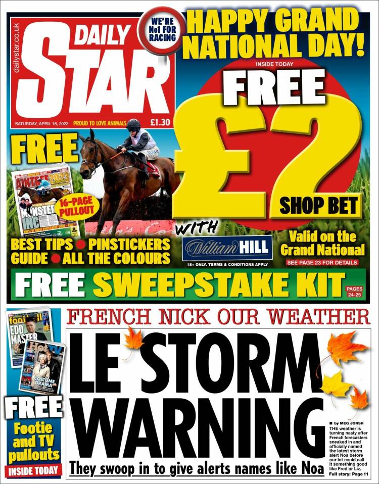 Portada de Daily Star (United Kingdom)