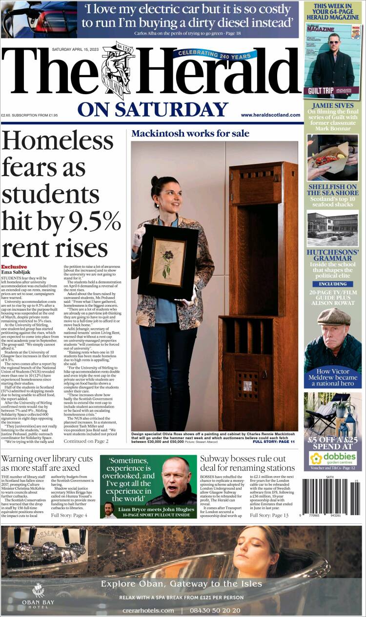 Portada de The Herald (United Kingdom)