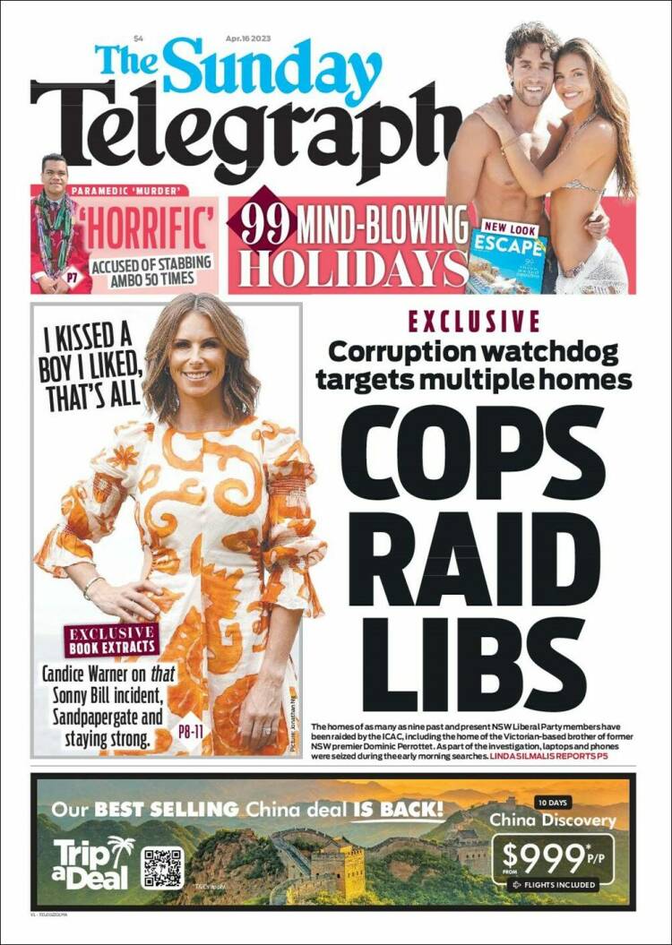 Portada de The Daily Telegraph (Australia)