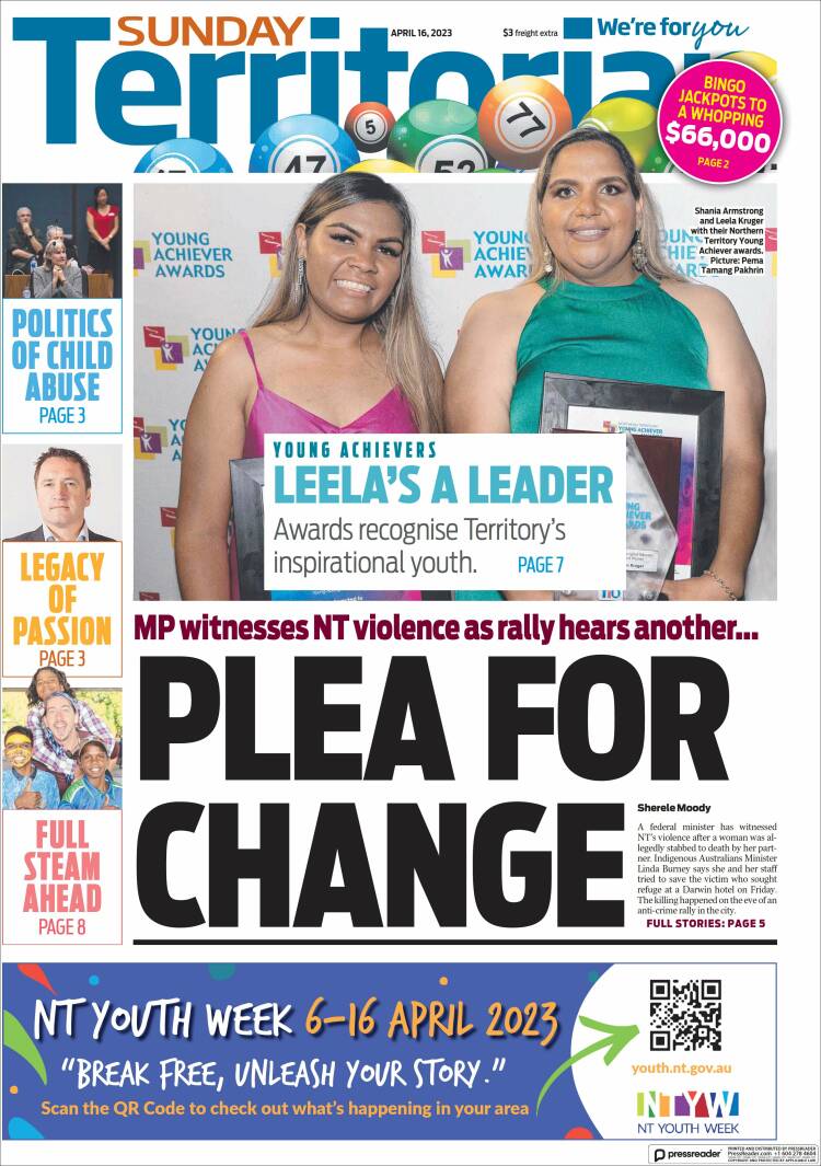 Portada de Northern Territory News (Australia)