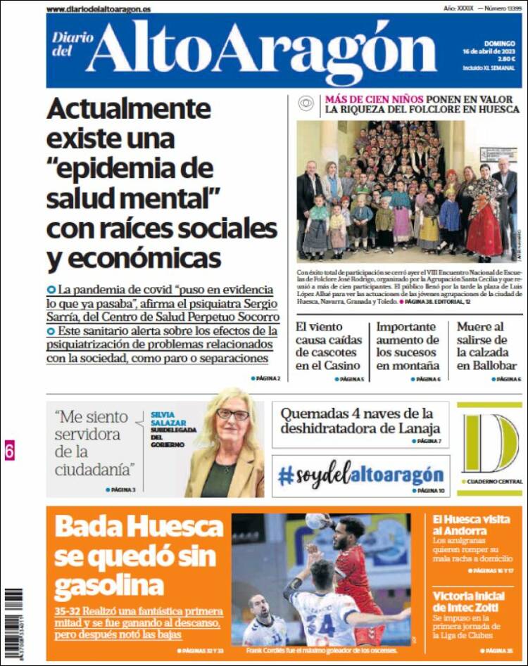 Portada de Diario del AltoAragón (España)