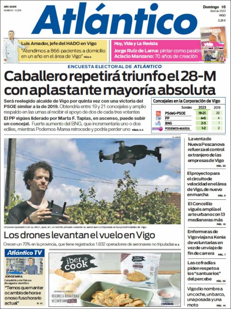 Portada de Atlántico Diario (España)