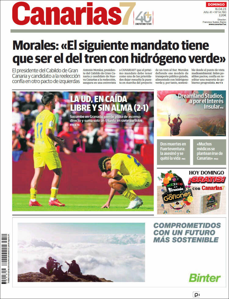 Portada de Canarias 7 (España)