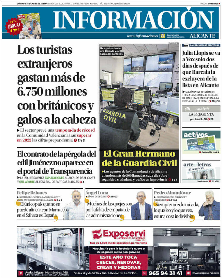 Portada de Diario Información (España)