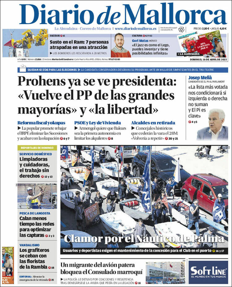Portada de Diario de Mallorca (España)