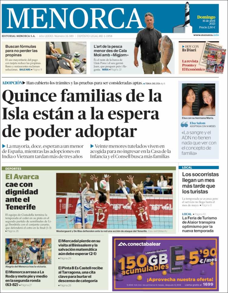 Portada de Menorca - Diario Insular (España)