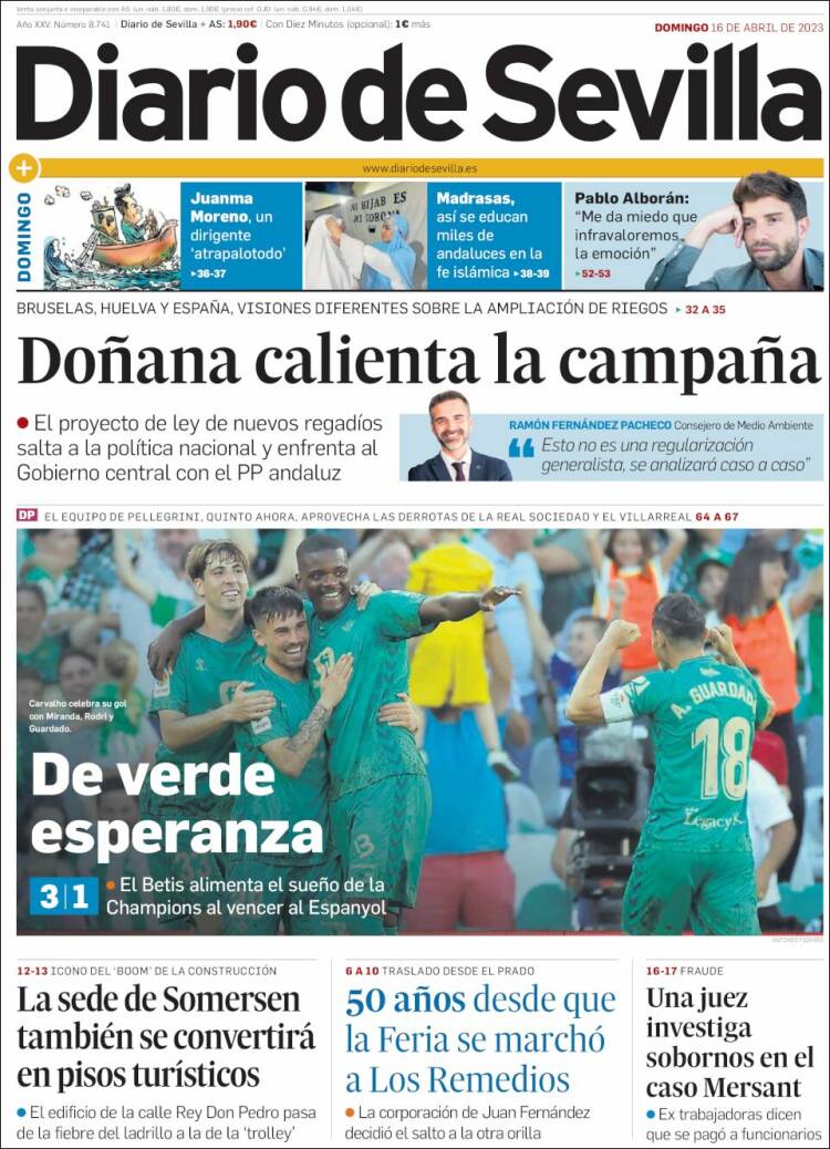 Portada de Diario de Sevilla (España)