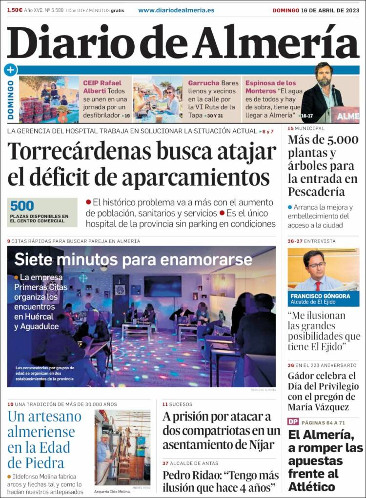 Portada de Diario de Almería (España)