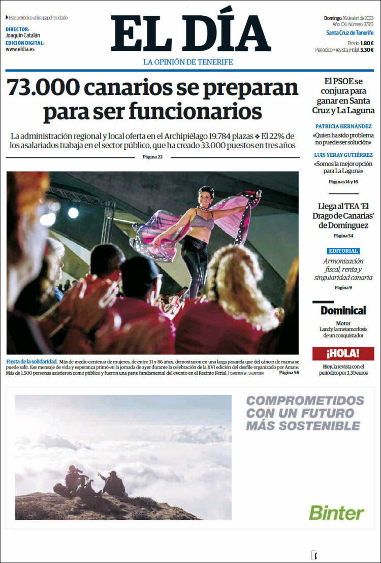 Portada de El Día (España)